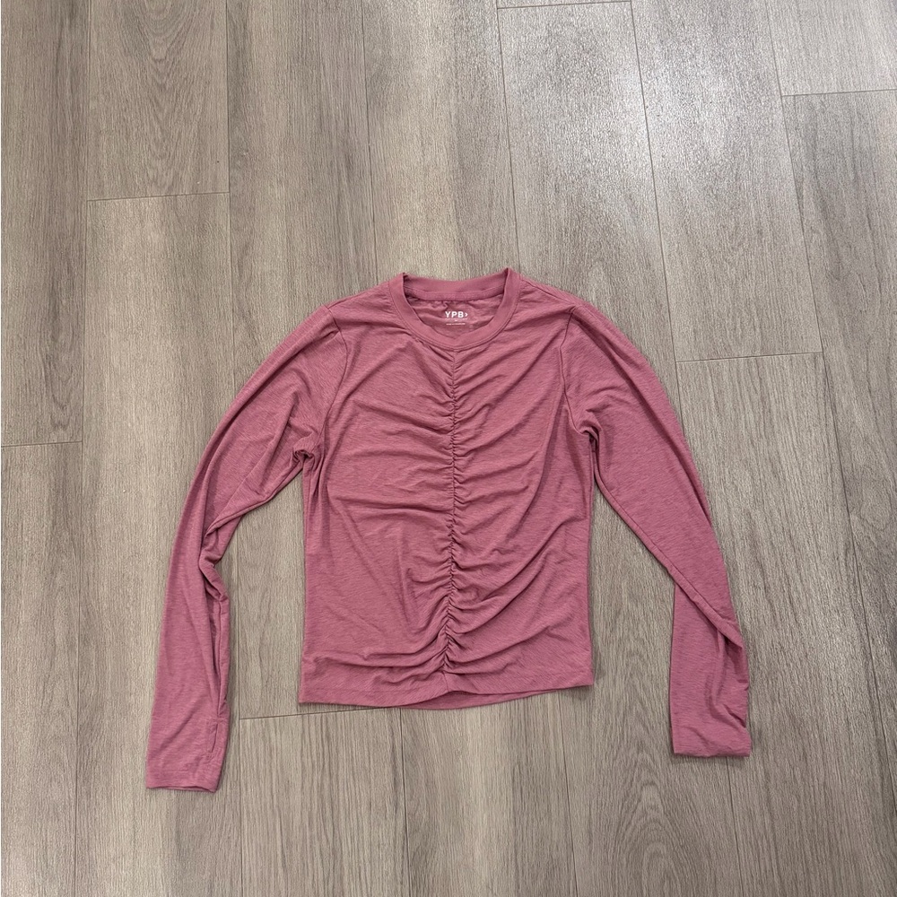 Abercrombie YPB ruched workout top
